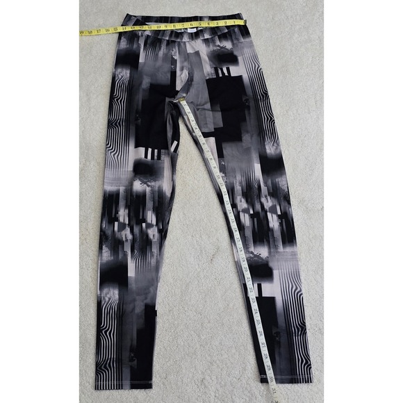 Venus Black White Abstract Print Leggings Pants Women's Size XL - Picture 2 of 9
